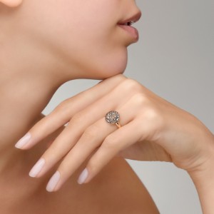 Sabbia Ring - Rose Gold 18kt, Brown Diamond