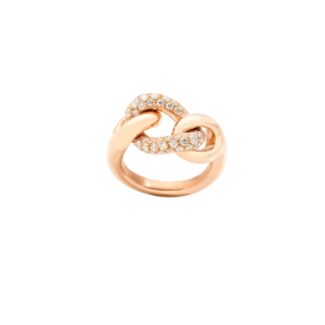 Catene Ring - Rose Gold 18kt, Diamond